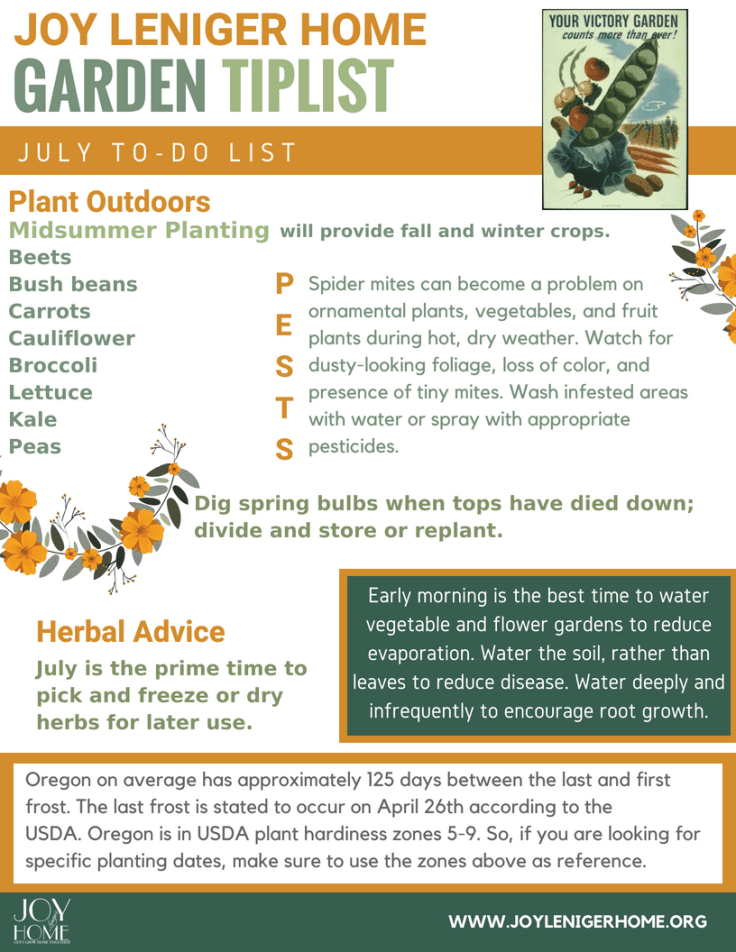 Leniger Garden Checklists